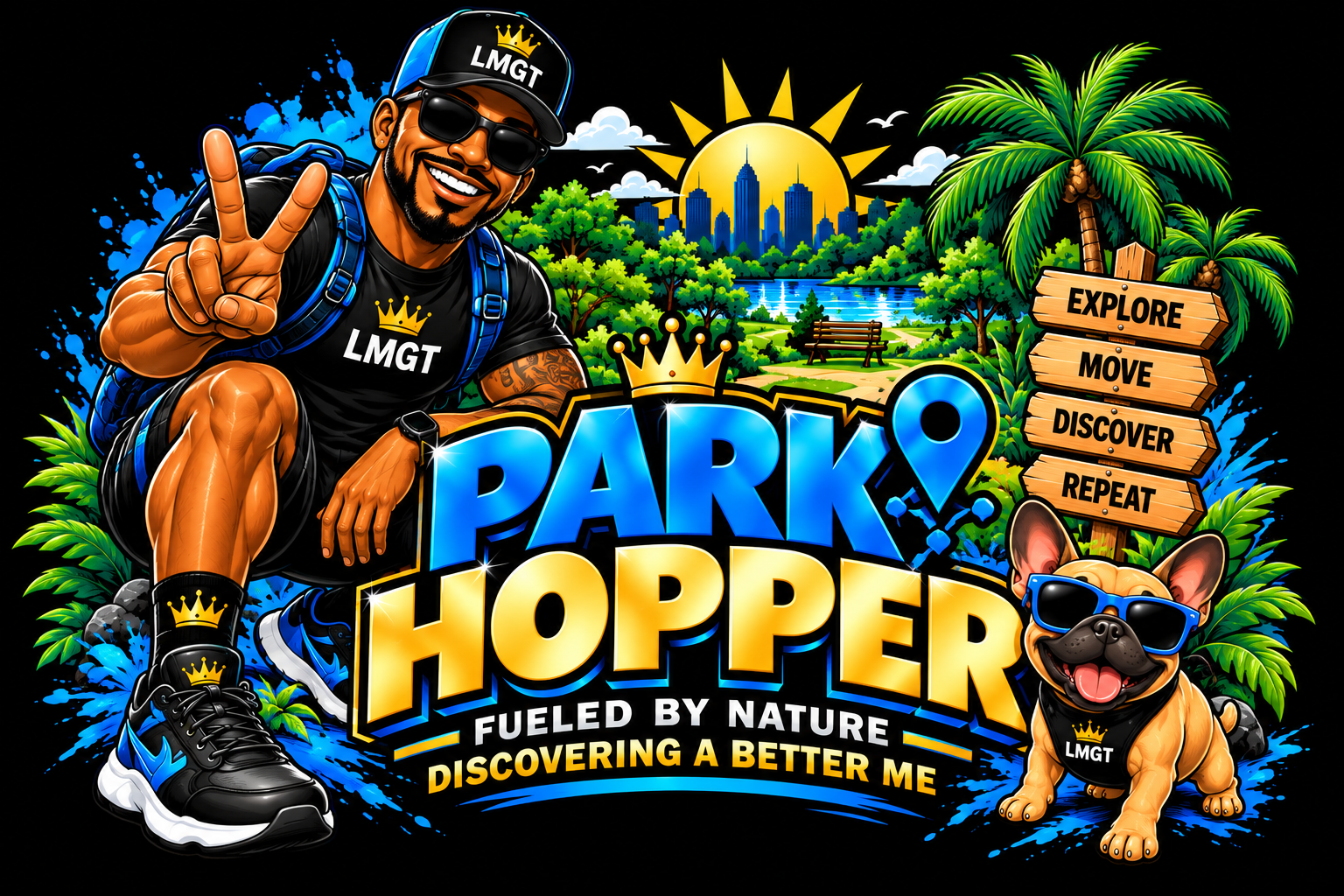 Man · Blue Park Hopper design