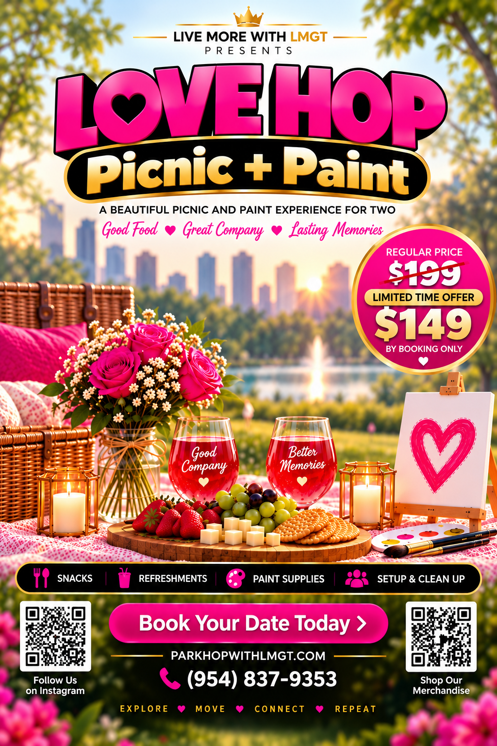 Love Hop — Picnic + Paint flyer