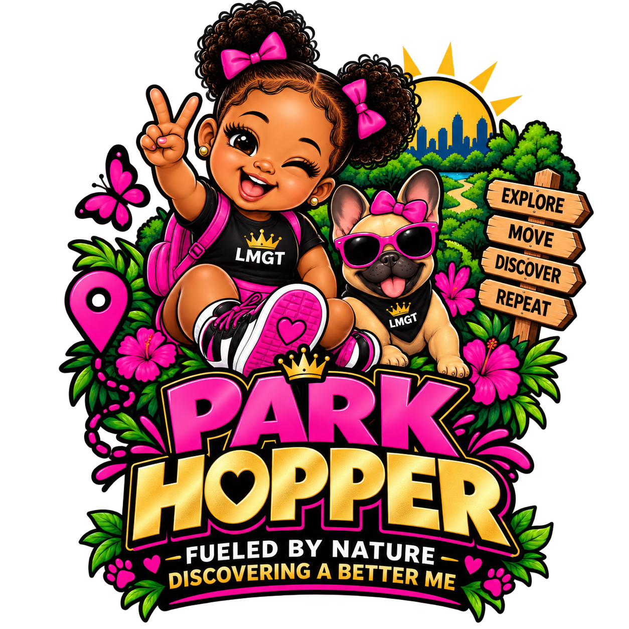 Girl · Pink Park Hopper design